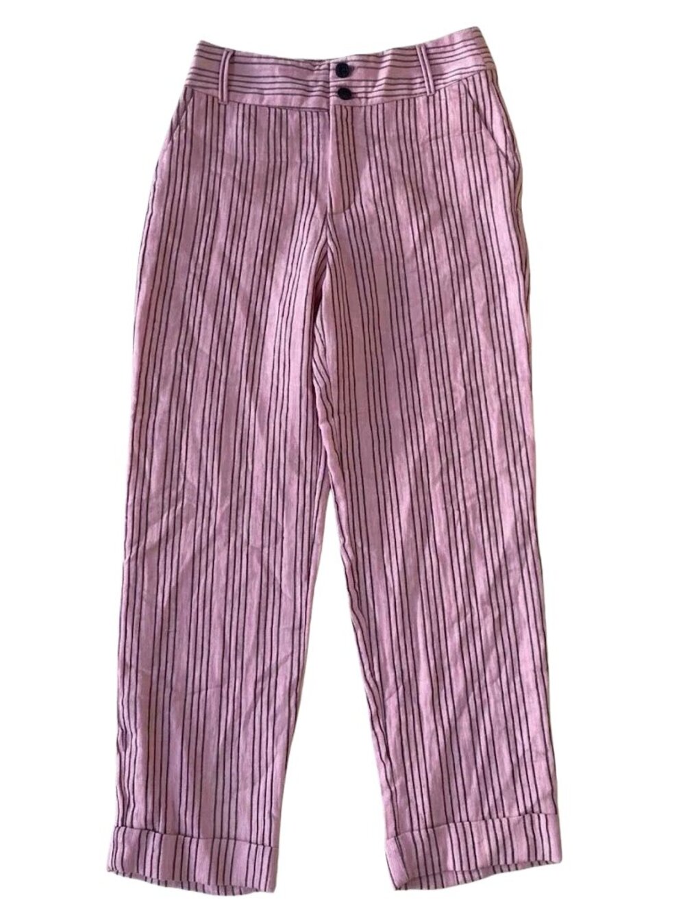 Zara Striped Pants in Pink and Black
